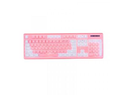 Slika Tastatura USB Xtrike KB706P gejmerska belo povrsinsko osvetljenje roze