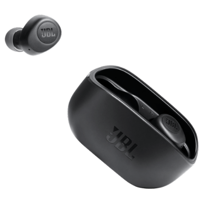 Slika Slušalice JBL W100 TWS BLACK (In-Ear Bežične Bluetooth Slušalice Sa Futrolom Za Punjenje) Crne