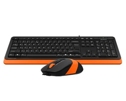 Slika A4 TECH F1010 FSTYLER USB US narandžasta tastatura + USB narandžasti miš